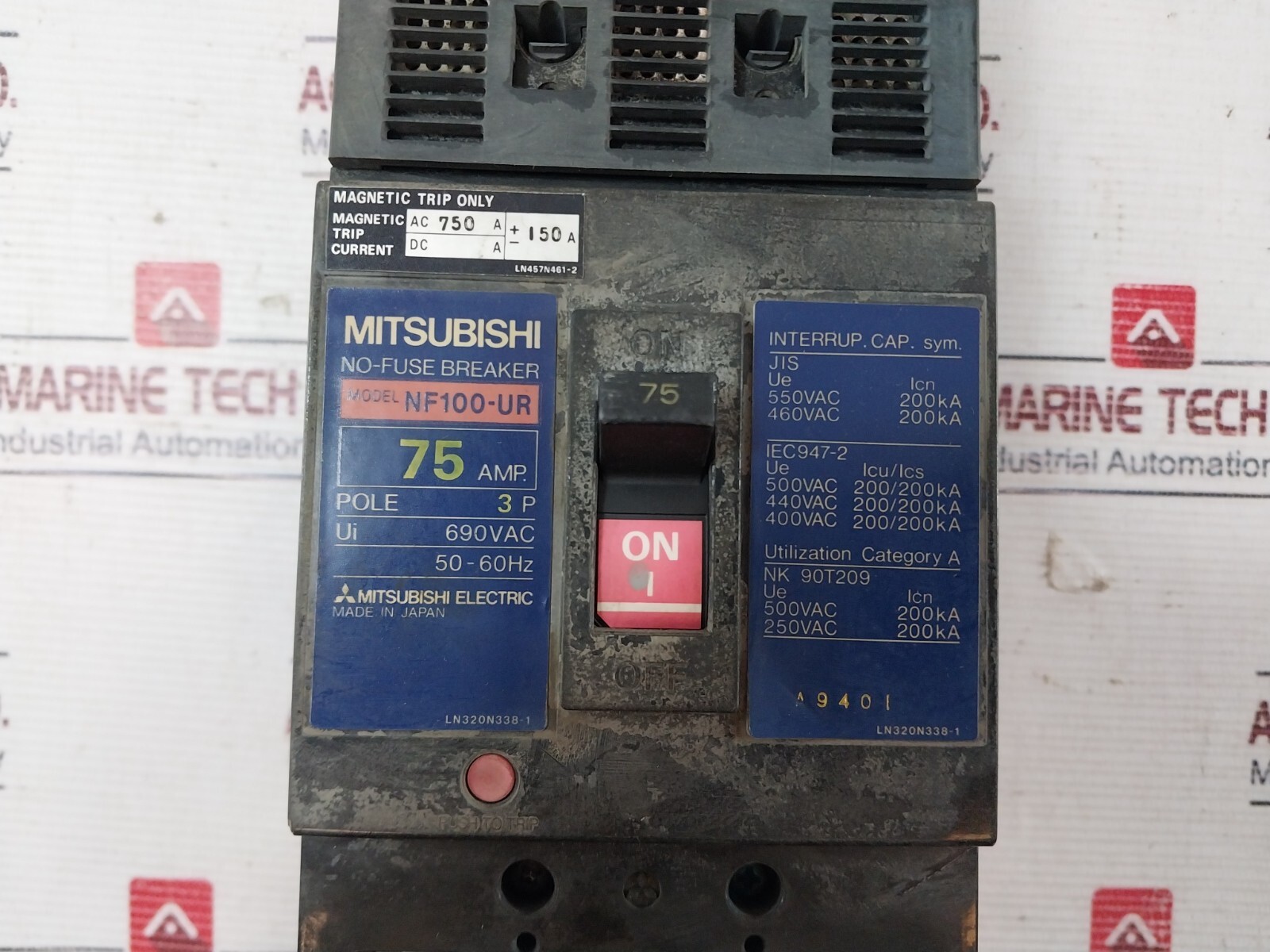 Mitsubishi Electric NF100-UR No-Fuse Breaker AC 380-450V 50-60Hz
