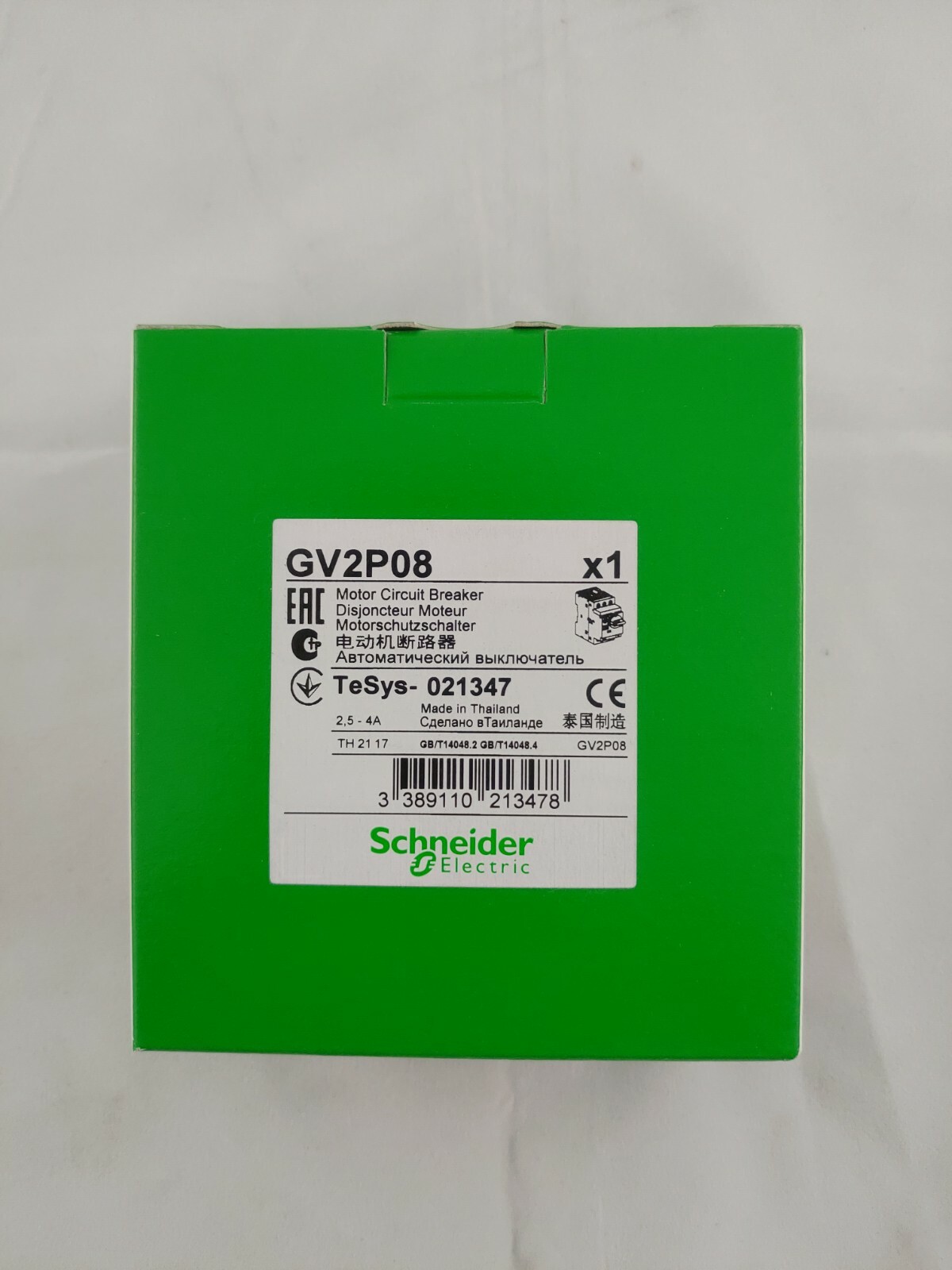 Schneider GV2P08 Motor Circuit Breaker 2.5-4 A