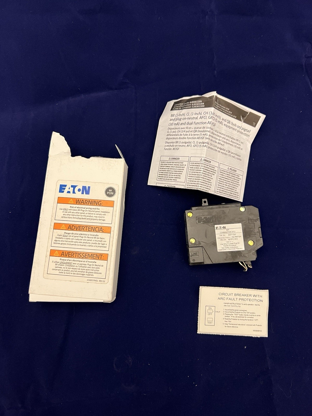 AFCI 15-Amp Single-Pole BR Combination BRP115AF Circuit Breaker