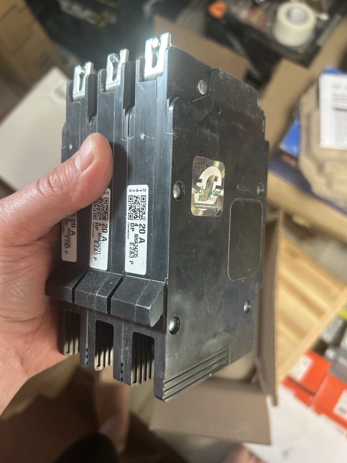 Square D EDB34020 20A 3 Poles Bolt On Circuit Breaker