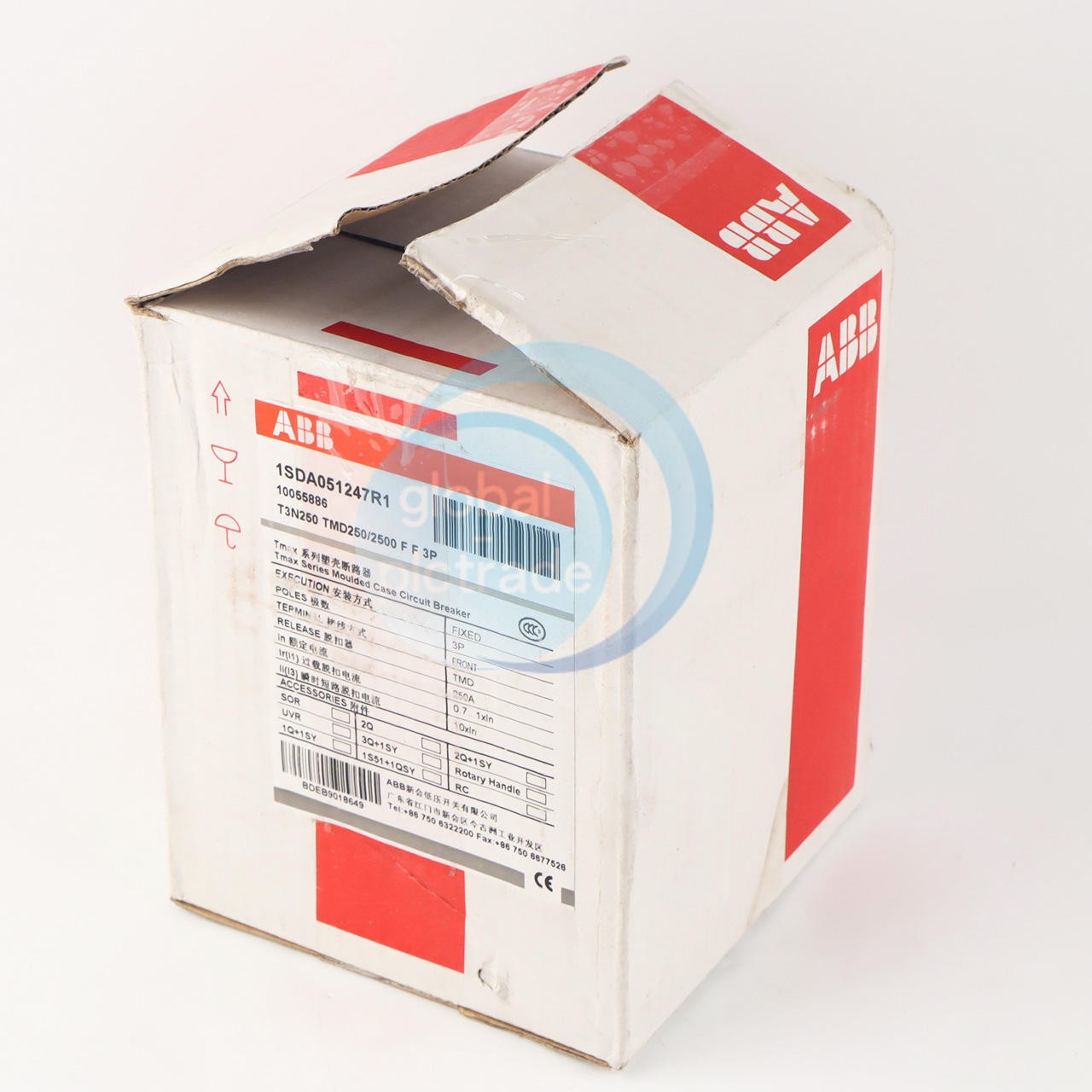 1PCS New ABB TMAX T3N250 TMD250/2500 FF 3P 250A 1SDA051247R1 Circuit Breaker
