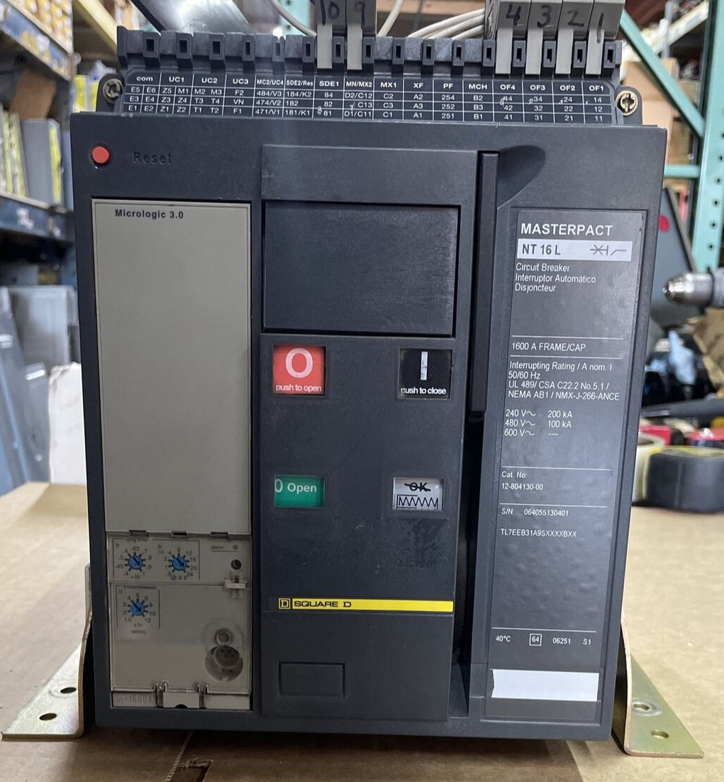 SQUARE D NT16L 1600 A FRAME 3P 480-600 VAC CIRCUIT BREAKER 1 year warranty
