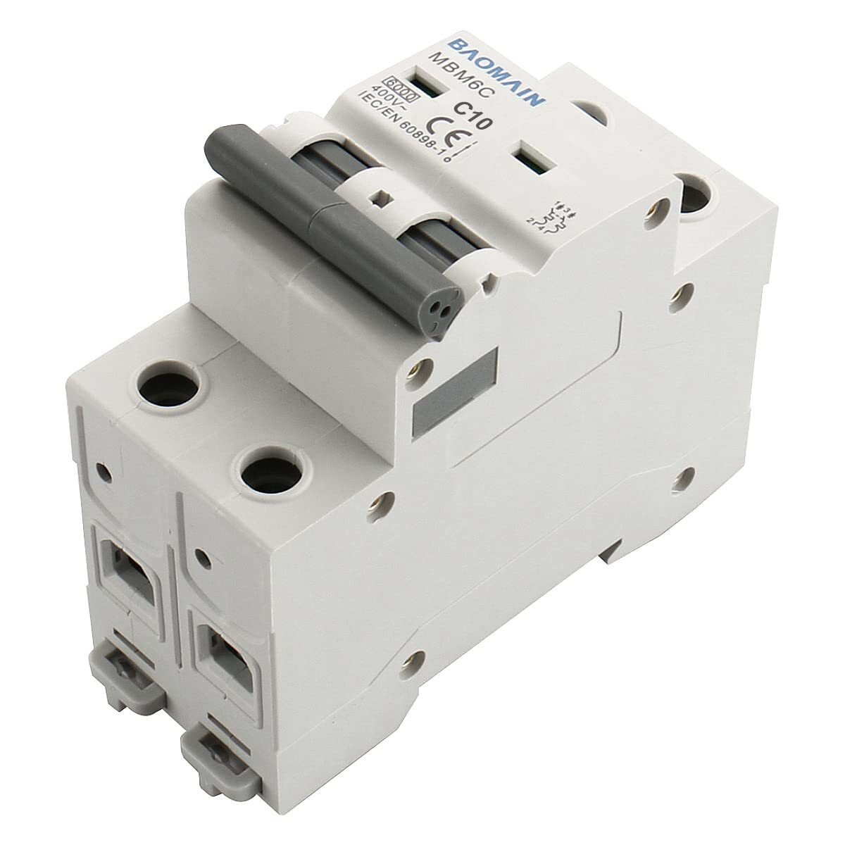Miniature Circuit Breaker DZ47-63 C10 AC 230V 400V 10Amp 2 Pole DIN Rail Moun…