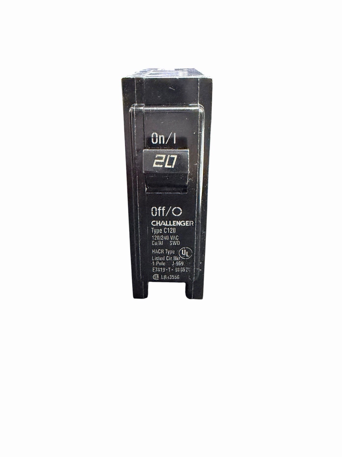 Challenger C120 20A 1 Pole Circuit Breaker 120/240V Type C