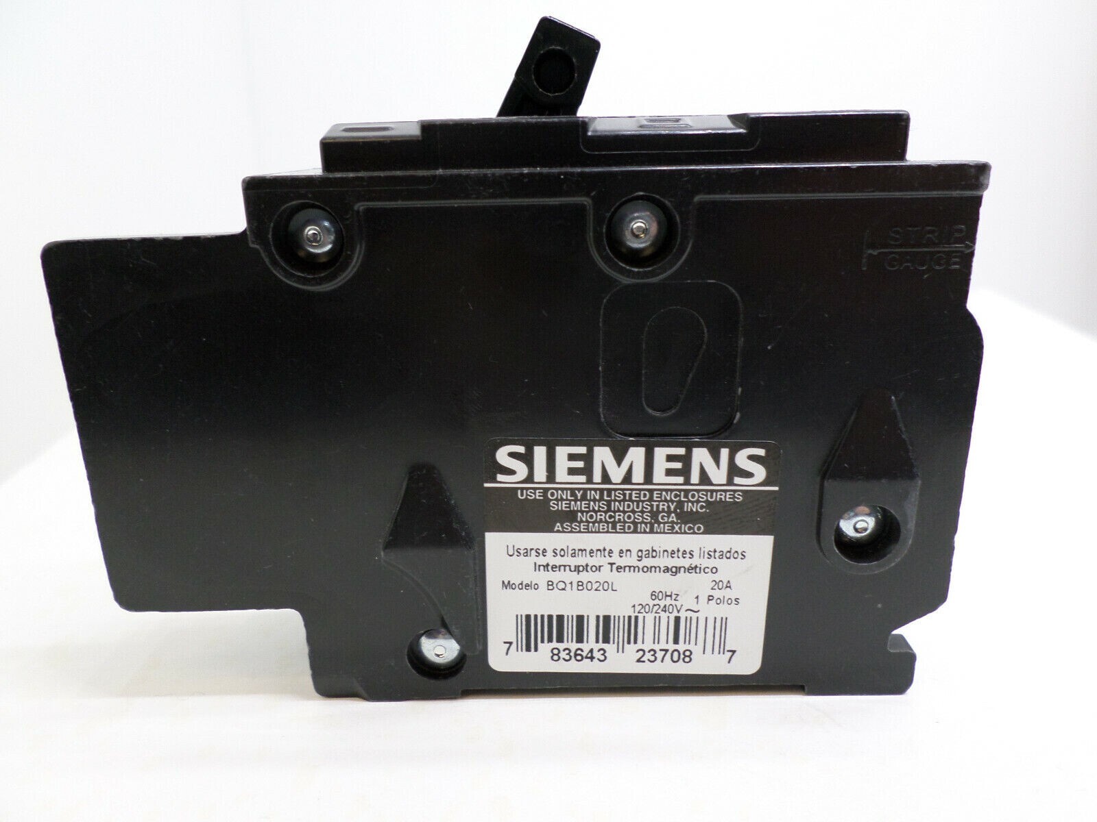Siemens BQ1B020L 20-Amp Single Pole 120 / 240-Volt 10KAIC Lug In/Lug Out Breaker