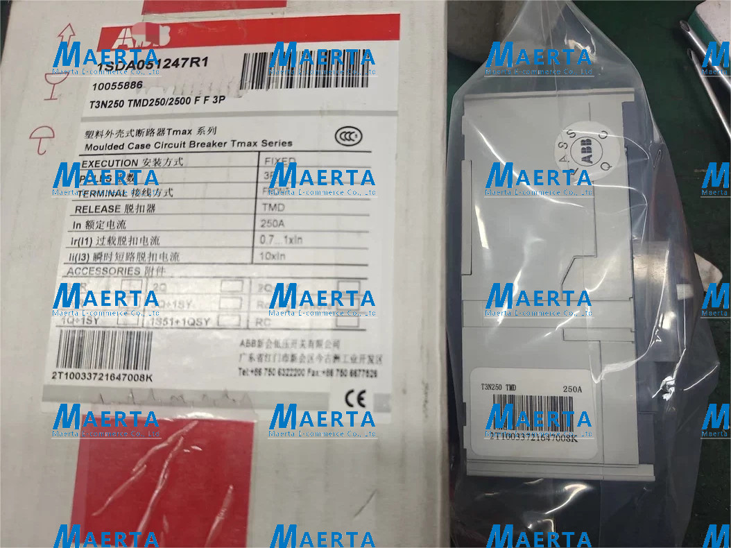 1Pcs New 1SDA051247R1 T3N250 TMD250/2500 F F 3P Molded Case Circuit Breaker