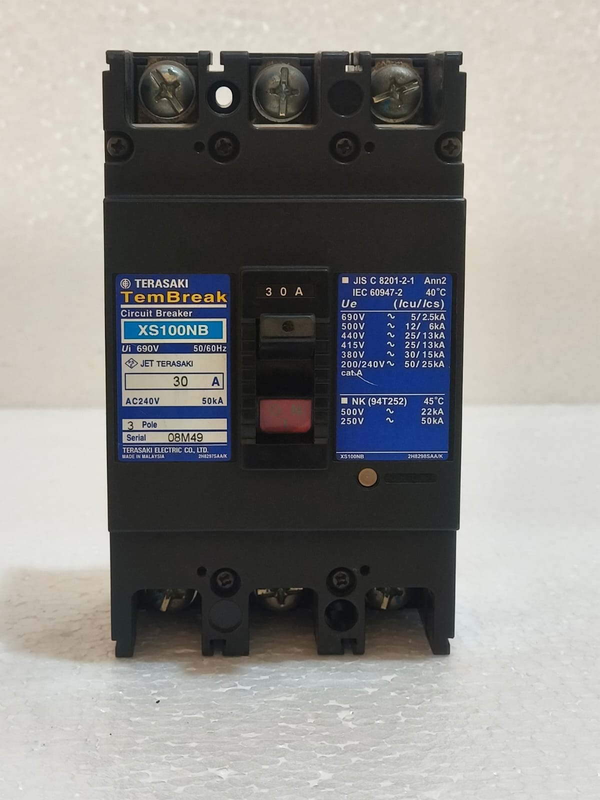 TERASAKI MCCB XS100NB