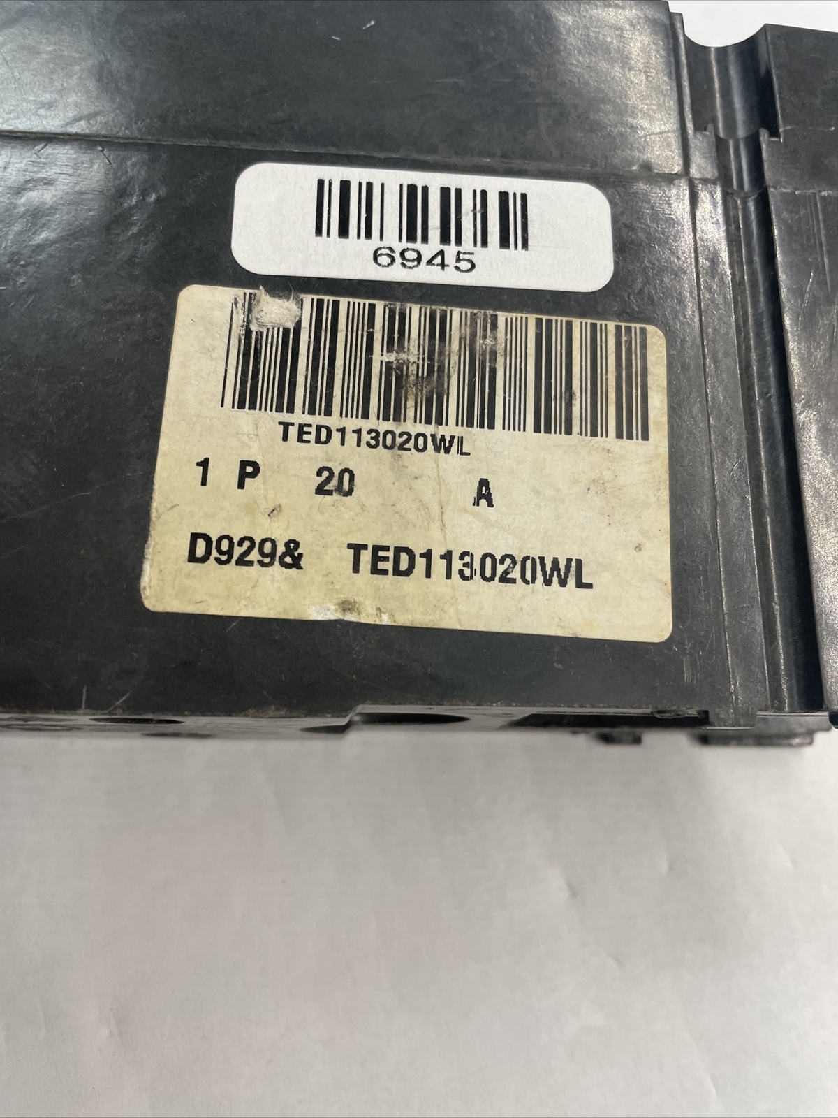 GE circuit breaker TED113020WL 1 pole 20 Amp 277 volt 20A Lugs Both Sides 20A