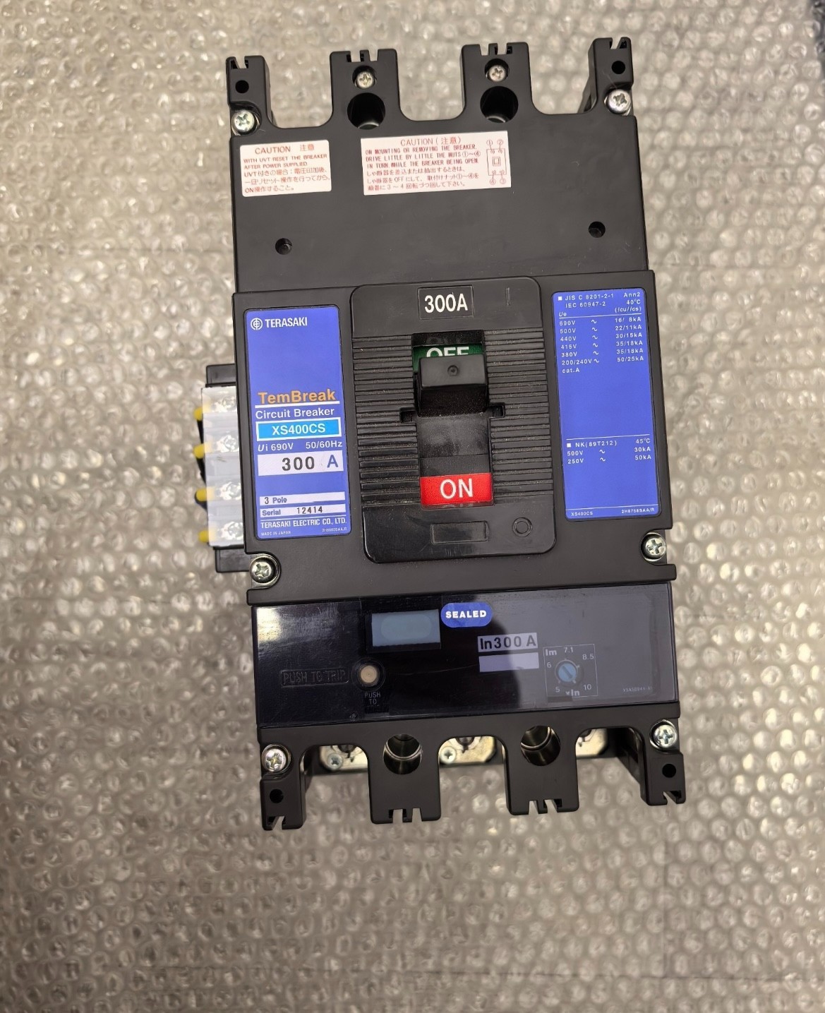 Terazaki circuit breaker, Japan XS400CS 3P 300A Brand new original