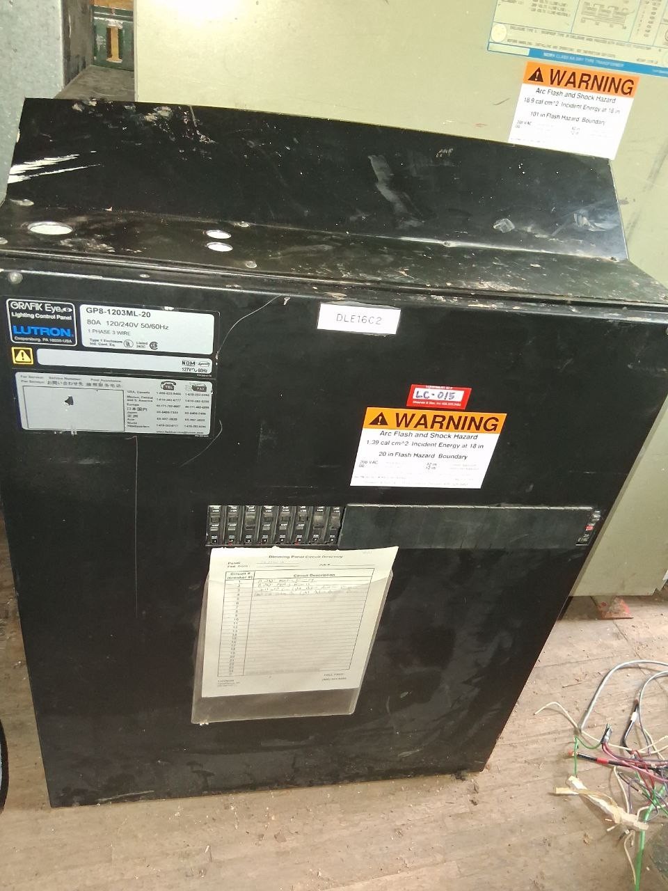 Grafik Eye GP8-1203ML-20 Lighting Control Panel 80 Amp 120-240 Volt 50/60 Hz