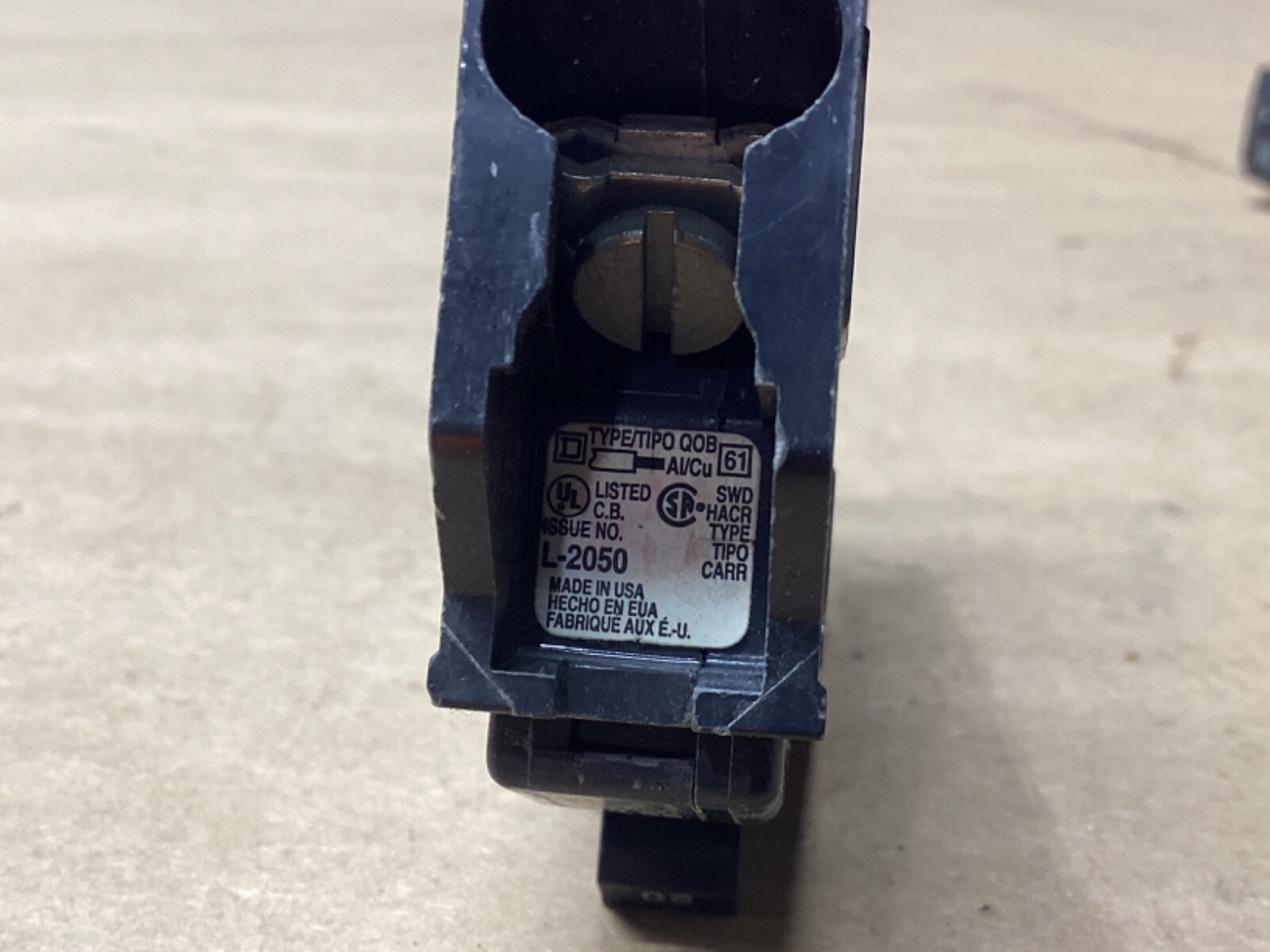 LOT OF 5 Square D QOB120 1 Pole 20A 120/240VAC 65KA Circuit Breaker #115F269*CO