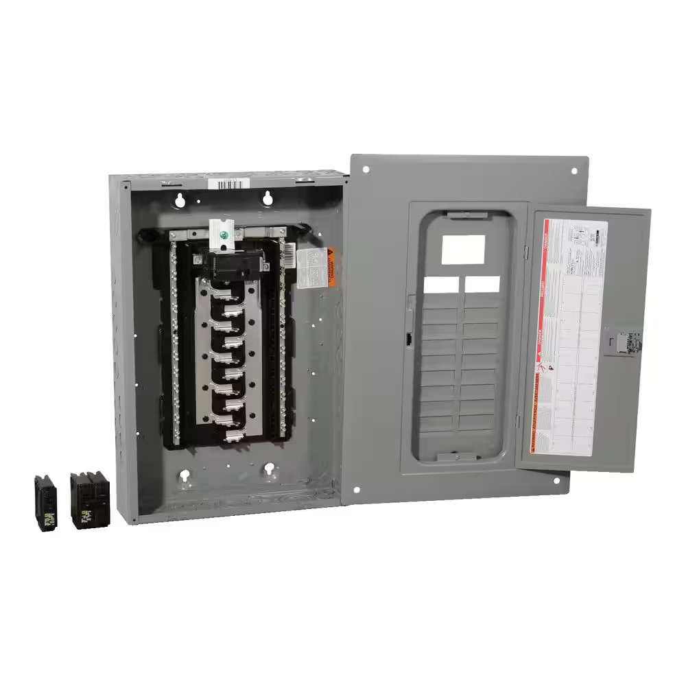 Homeline 100 Amp 20-Space 40-Circuit Indoor Main Breaker Plug-On Neutral Load Ce