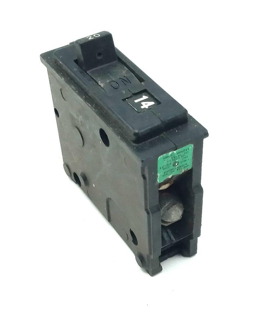 General Electric TQL1120 1 Pole Circuit Breaker 20A 120/240VAC Plug-In Mount