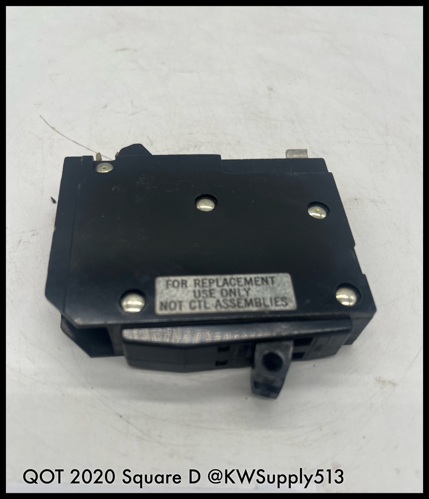 QOT2020~Square D QOT2020 20A 1p 120/240Vac Tandem Circuit Breaker-Used