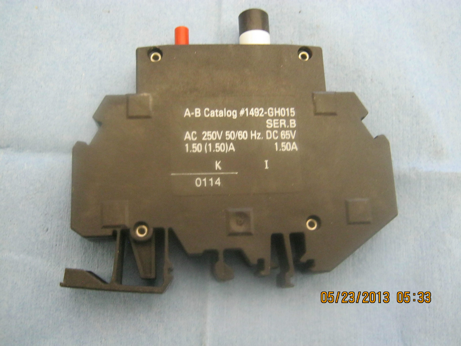 Allen Bradley Cat. #: 1492-GH015 Circuit Breaker. Series B