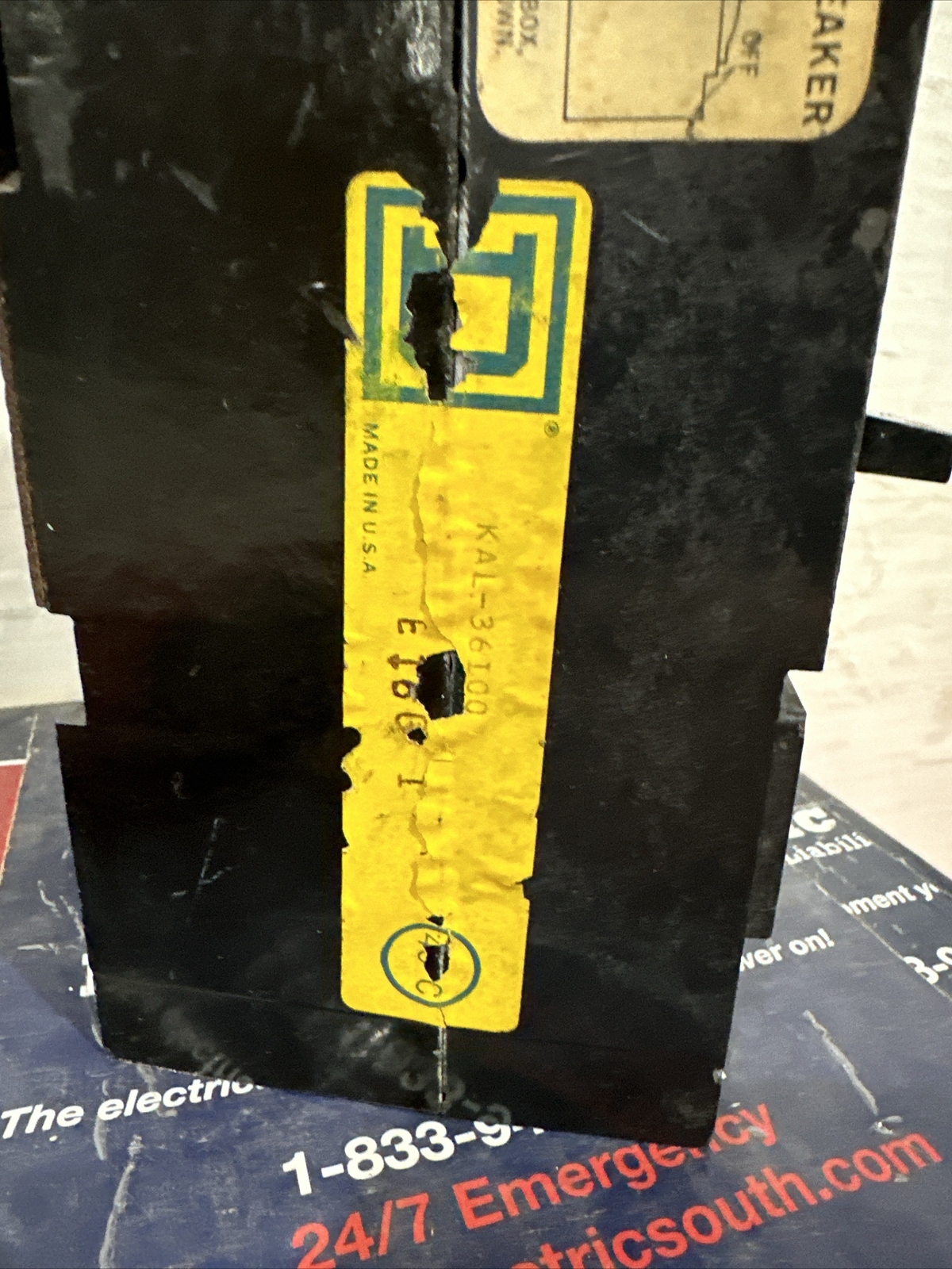 Square D Circuit Breaker KAL36100 3 Pole 100 Amp 600 Volt