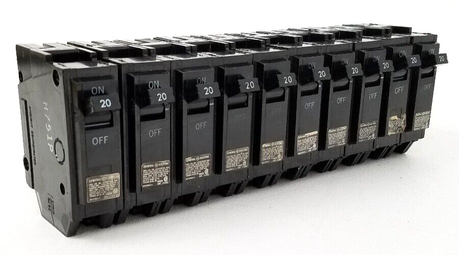 Lot of 10 TQL1120 GE 20 Amp Circuit Breaker *NEXT DAY OPTION*
