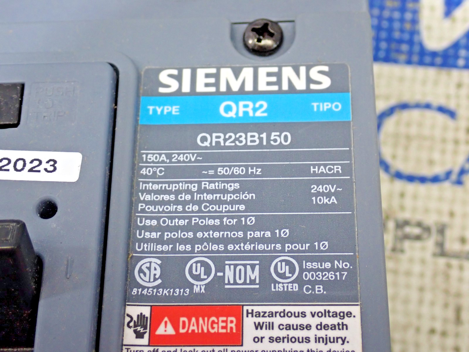 Siemens QR23B150 150 Amp 3 Pole 240V QR2 Circuit Breaker New