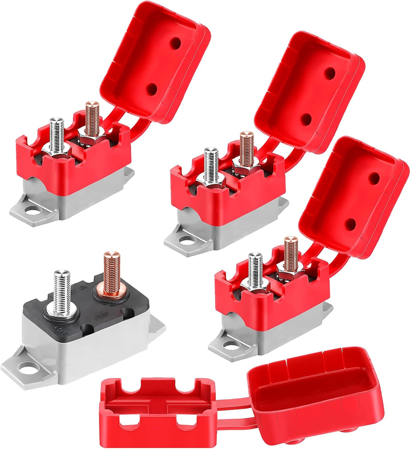 4 Pieces DC 12V – 24V Automatic Reset Circuit Breaker Circuit Breaker with Co…