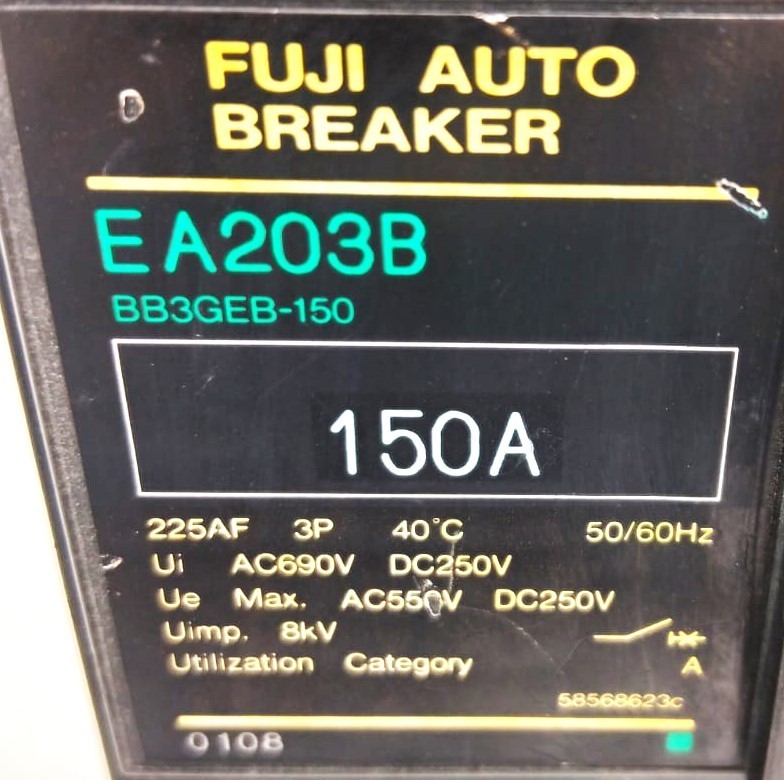Fuji Electric – Encase Molded Circuit Breaker – EA203B – BB3GEB-150 – 150 A