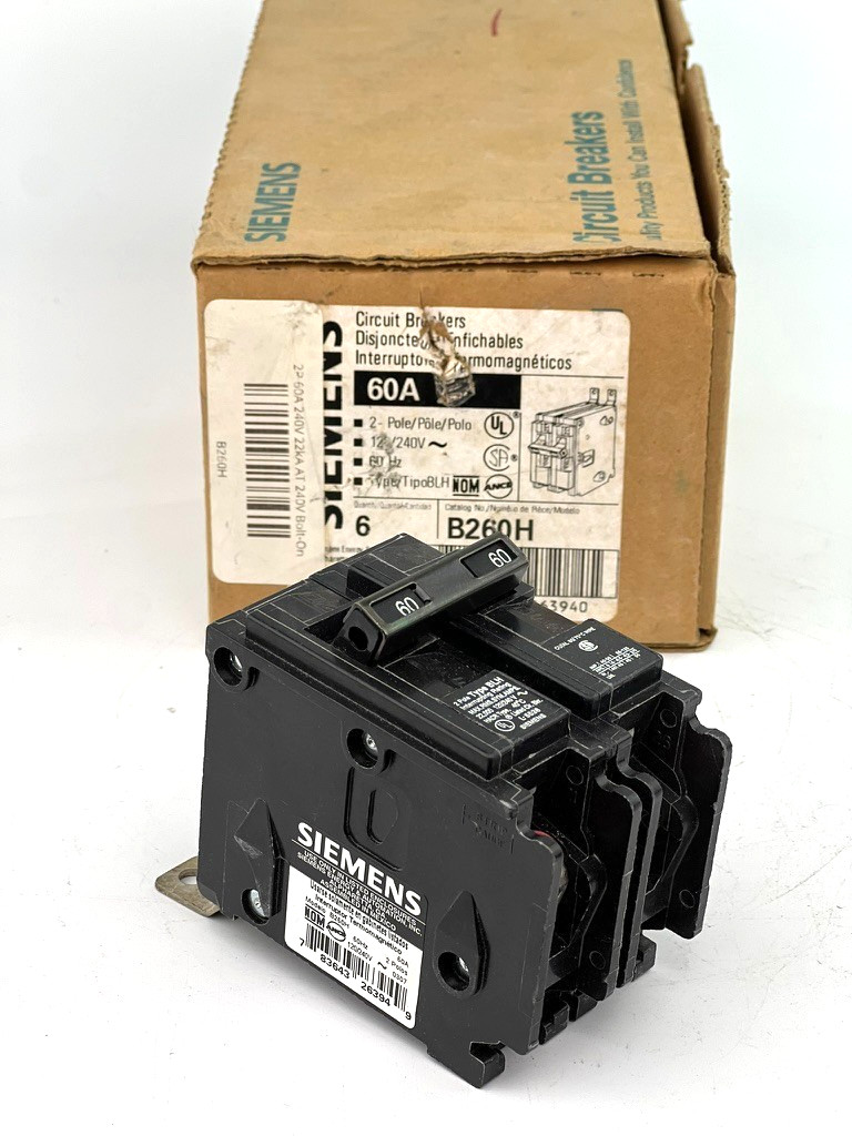 Siemens B260H 60 Amp 2 Pole Circuit Breaker Type BLH 240V Bolt On — NEW (1pc)