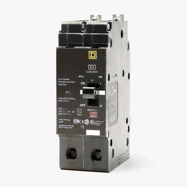 Square D EJB24025 25A 2-Pole Circuit Breaker Black 240V