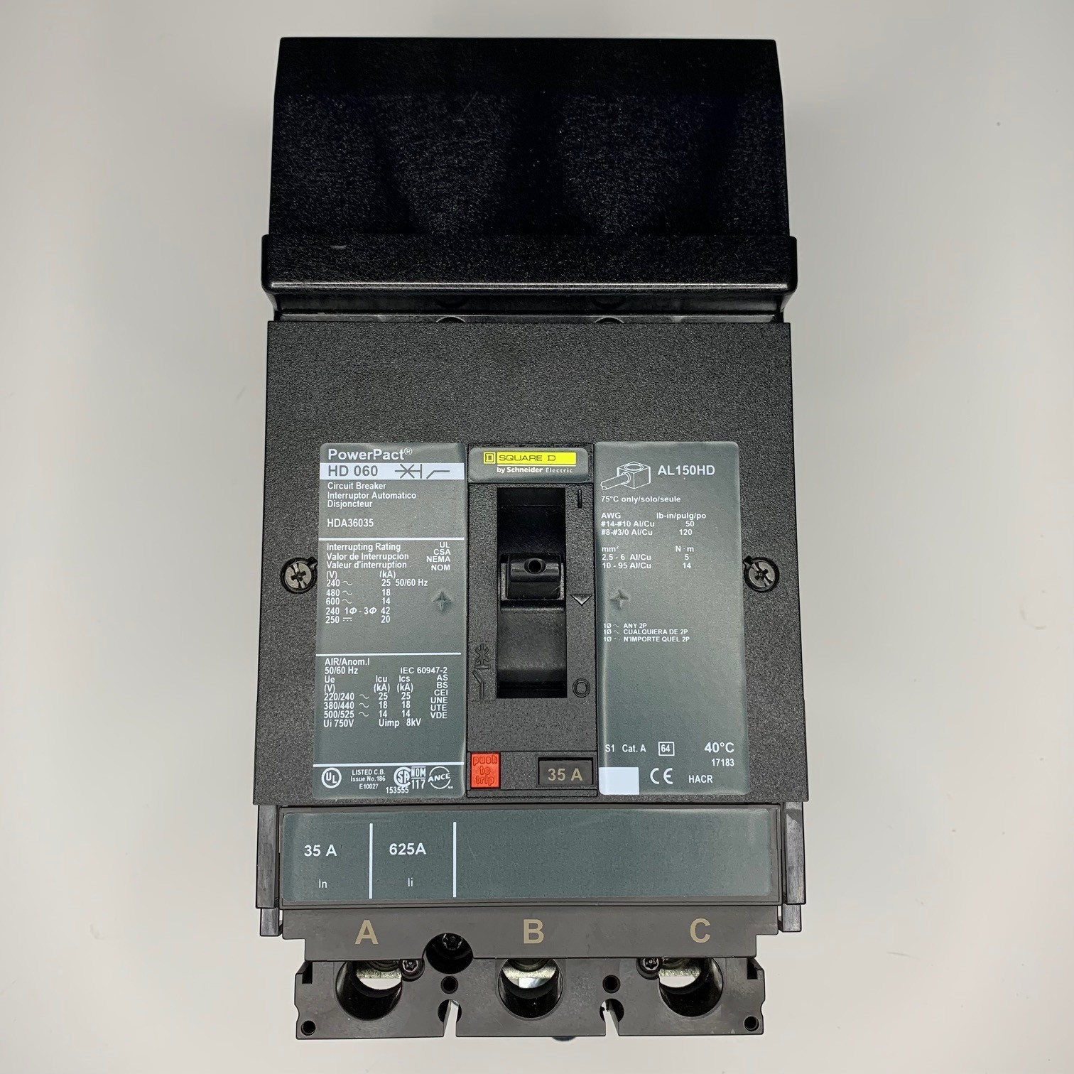 NEW Square D HDA36035 3 Pole 35 Amp I-Line Circuit Breaker – New Takeout