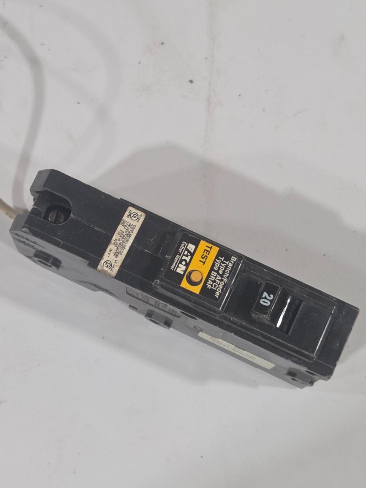 EATON Cutler-Hammer Type Braf 1 Pole 15 Amp 120v Afci Protected Circuit Breaker