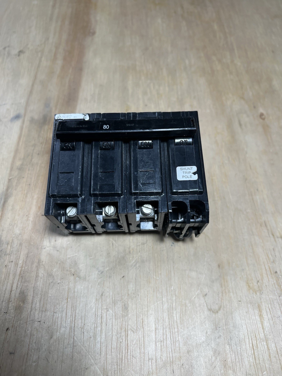 EATON QBHW3080HS SHUNT TRIP Circuit Breaker 80 A, 3 Pole, 240V