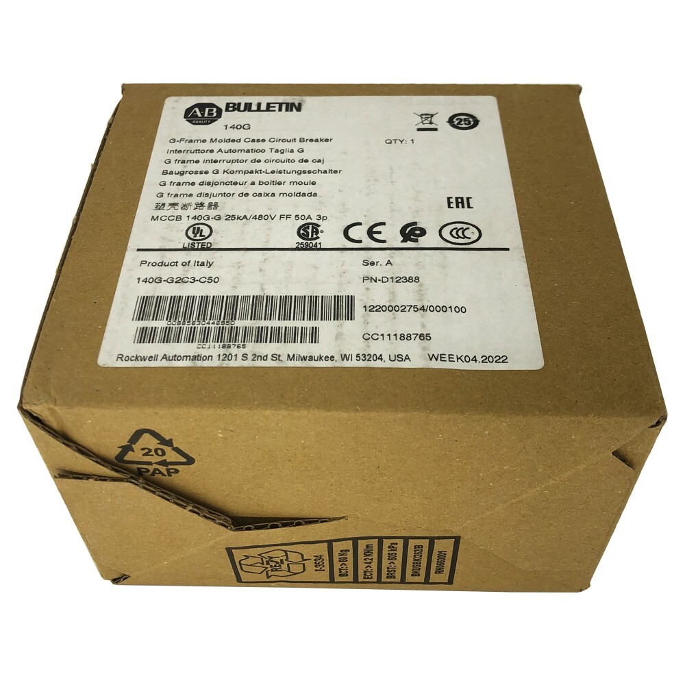 140G-G2C3-C50 New 140G 125A Frame Molded Case 50 A Circuit Breaker 140GG2C3C50