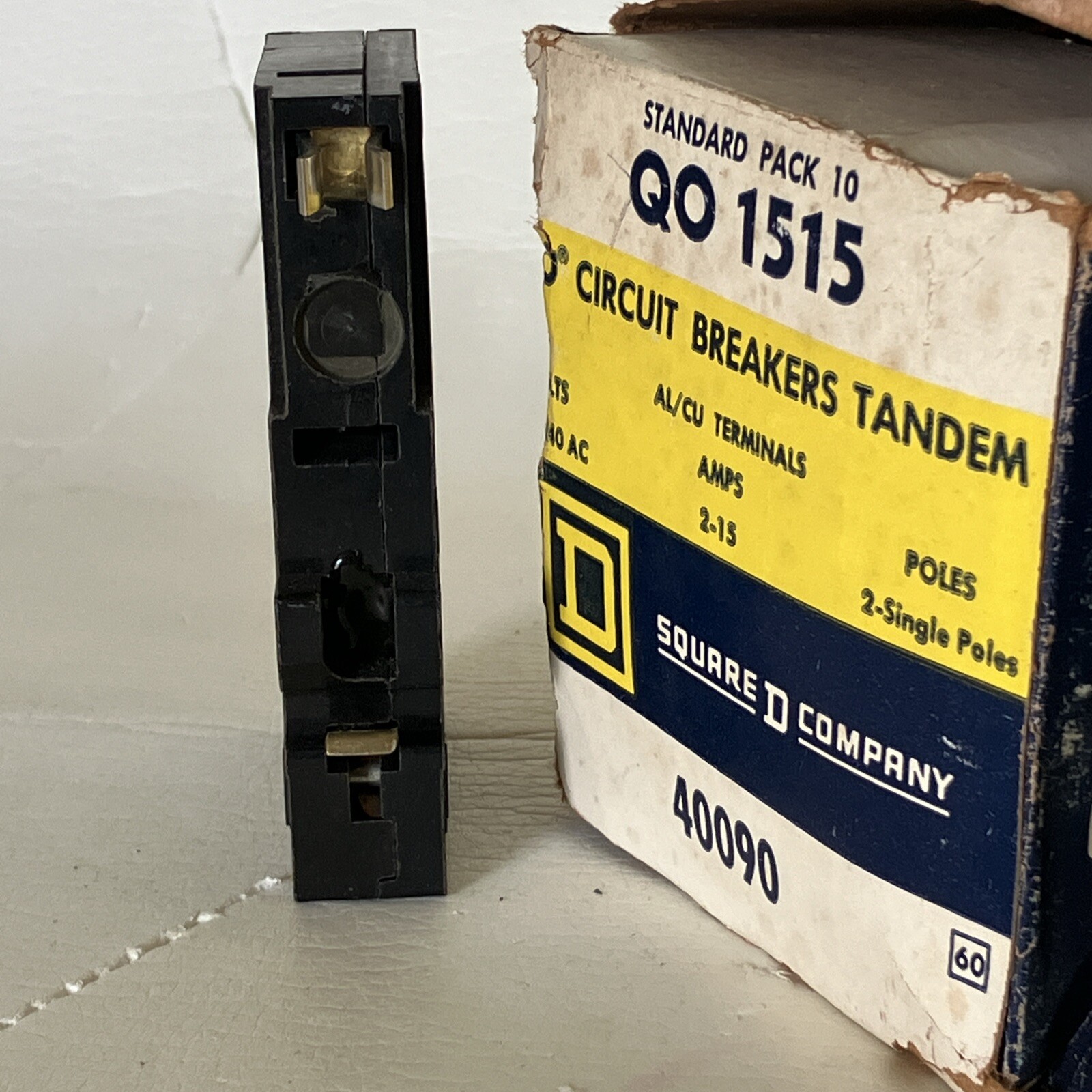 Square D QO1515 15 Amp 1 Pole Piggyback Metal Clip QOT1515 Clamp connect NEW!