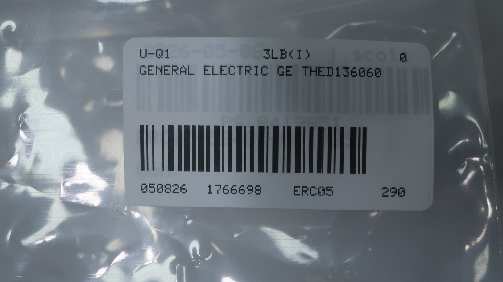 General Electric Ge THED136060 Molded Case Circuit Breaker 600v-ac 3p 60a