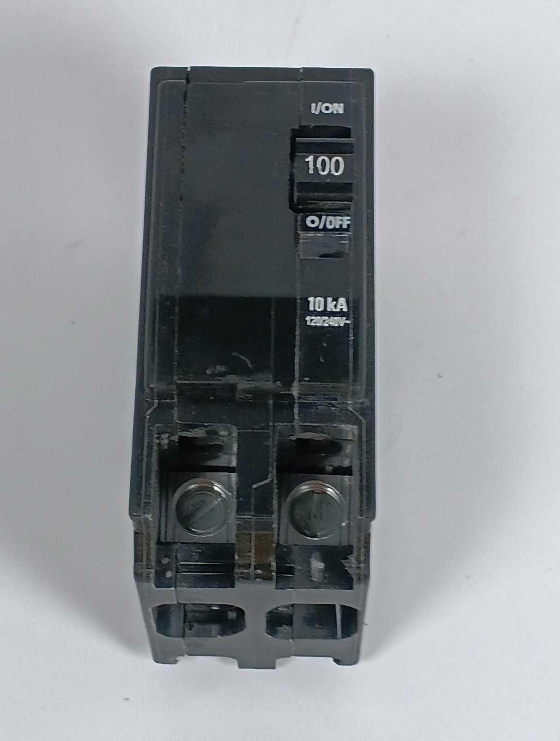 Square D Circuit Breaker 2 Pole 100A 10kA 120/240V Unbranded Pre-Owned Black