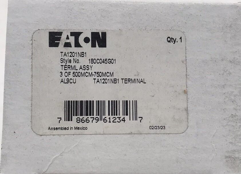 HOUSTON STOCK NEW EATON TA1201NB1 LUG TERMINAL 1200 AMP FREE 2 DAY AIR SHIPPING