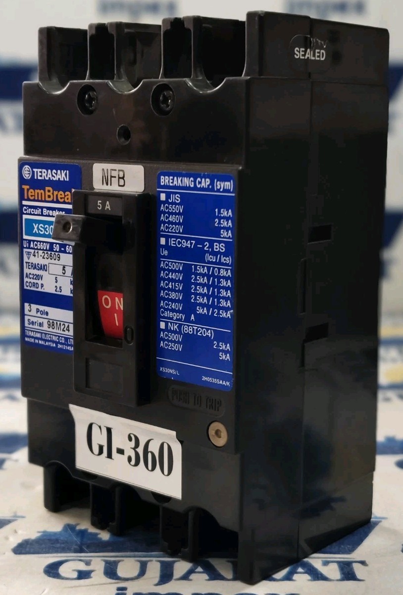 TERASAKI XS30NS CIRCUIT BREAKER 5AMP FREE 3POLE FAST SHIPPING BEST CONDITION
