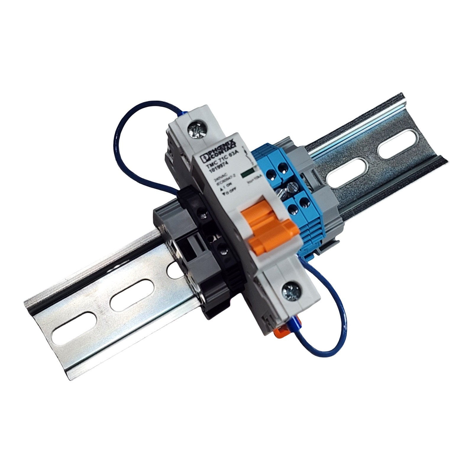 Phoenix Contact PTCB 3A 24V Breaker DIN Rail Hub – 24V Power Distribution Kit