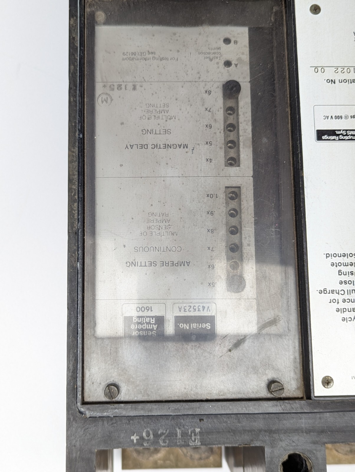 GE POWER BREAK TPR5616N0ARHC 1600 Amp Circuit Breaker