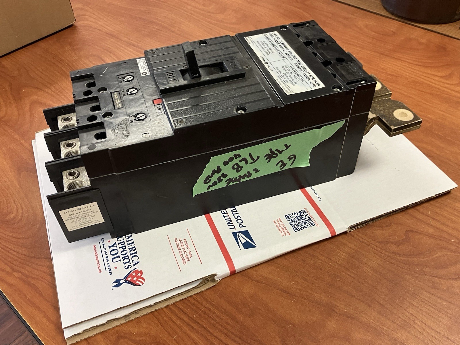 GE Circuit Breaker TLB434400 3-Pole 400A 480VAC 50/60Hz FREE SHIPPING