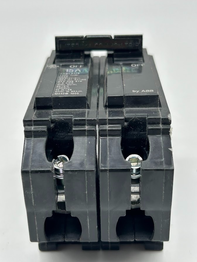 2 Pack GE Q-Line 15 Amp 2 in. 2-Pole Circuit Breaker