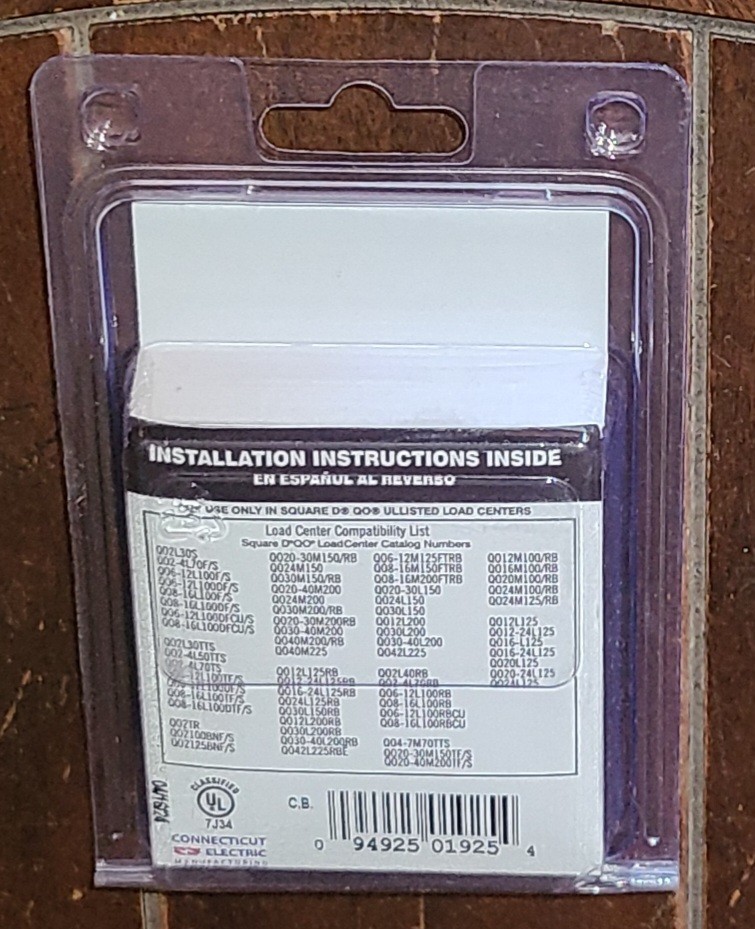 Siemens Type D Circuit Breaker -30 Amp Double Pole, 120/240 VAC- #D230