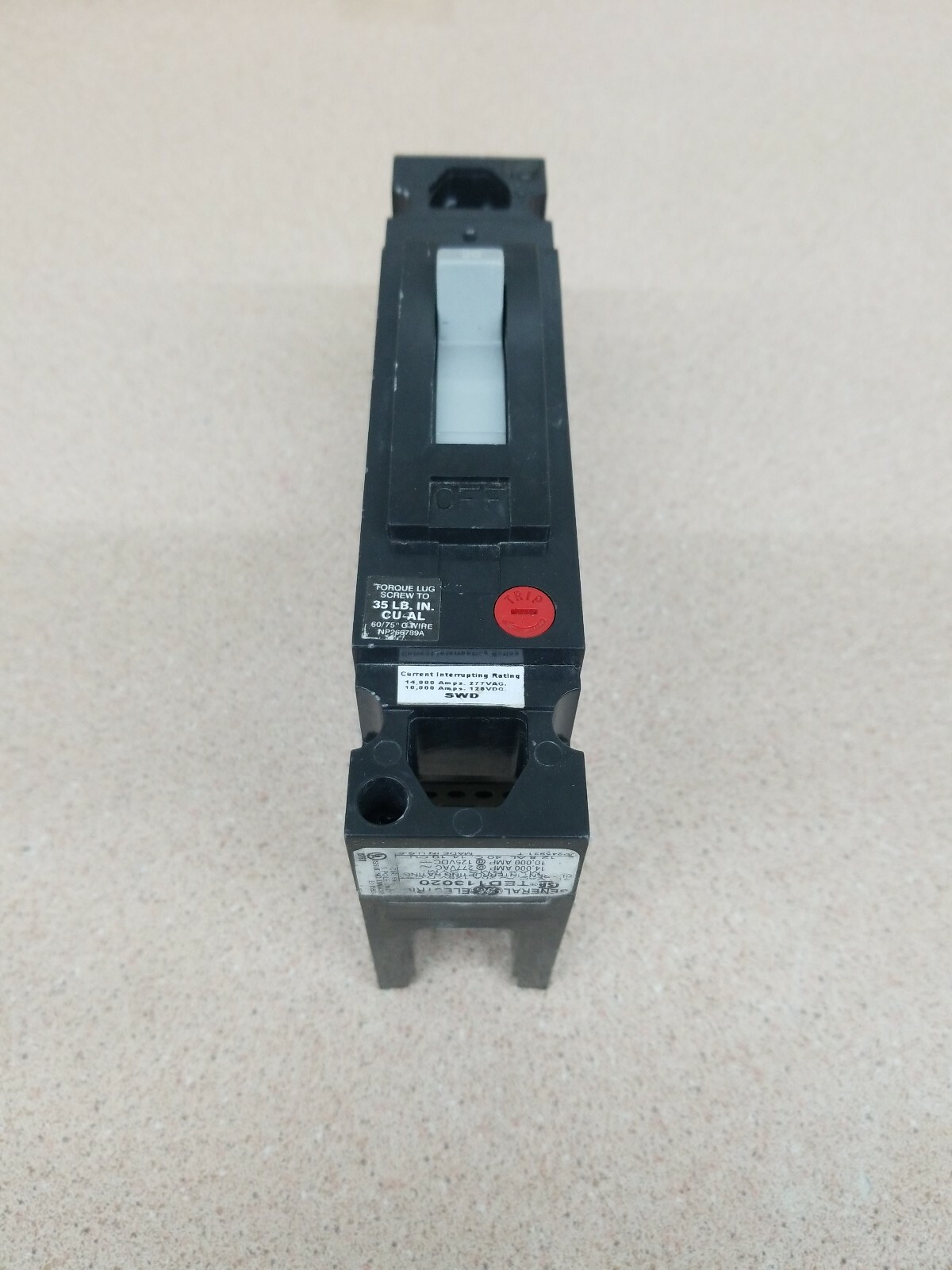 LOT OF 2 General Electric TED113020 Circuit Breaker