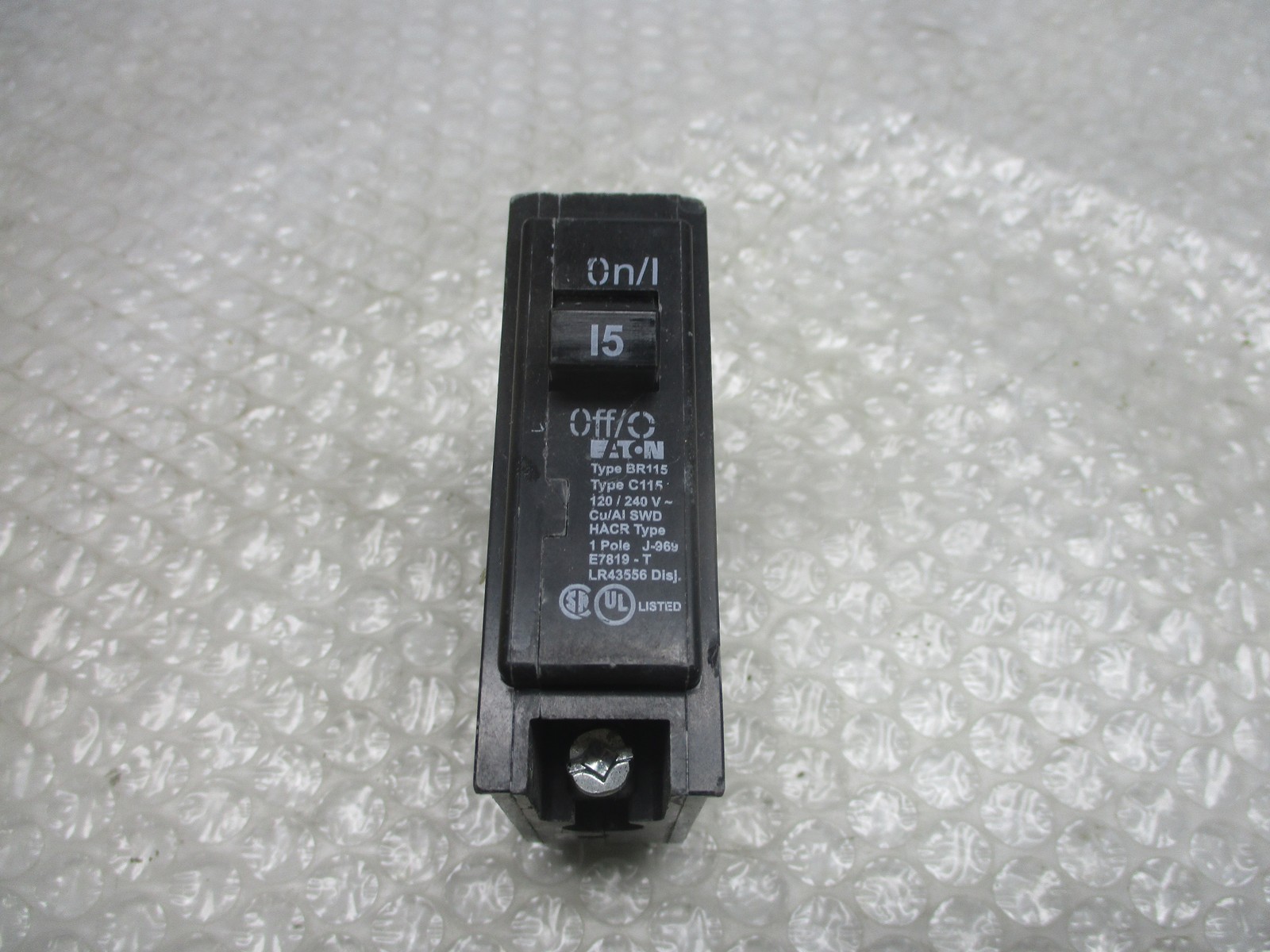 EATON BR115C115 BREAKER 1POLE 15AMP NSNP