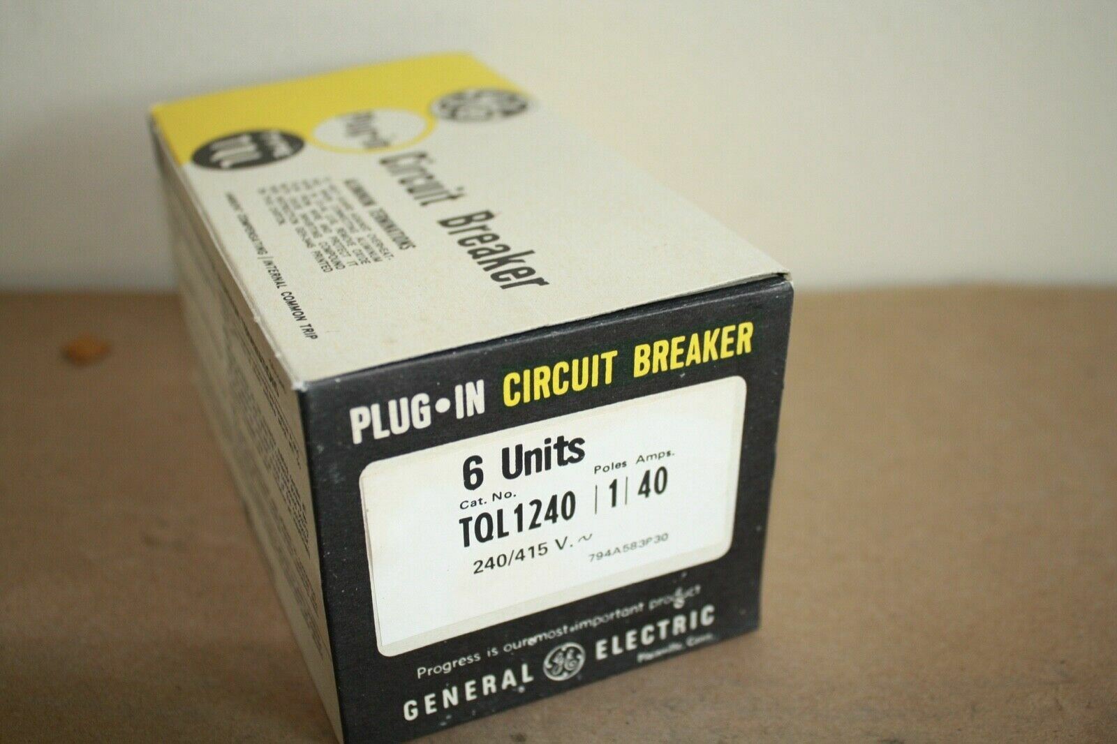 Lot of 6 – GE TQL1240 PLUG IN CIRCUIT BREAKER
