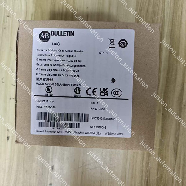 Allen‑Bradley 140G‑G6C3‑C80 G‑Frame 3P Breaker | Free Shipping