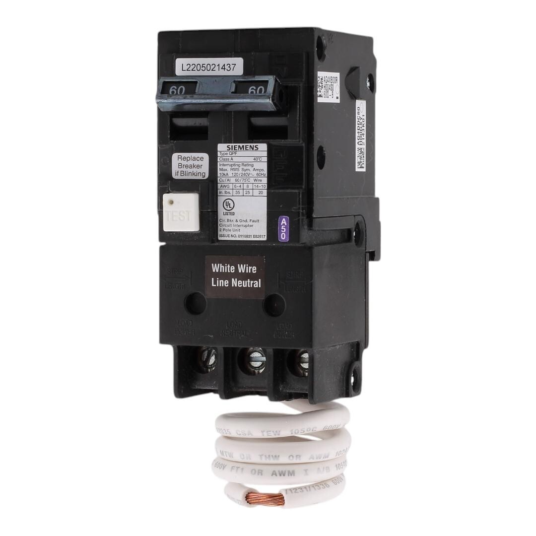 NEW Siemens QF260A 60 Amps 120/240 Volts 2 Pole Ground Fault Circuit Interrupter