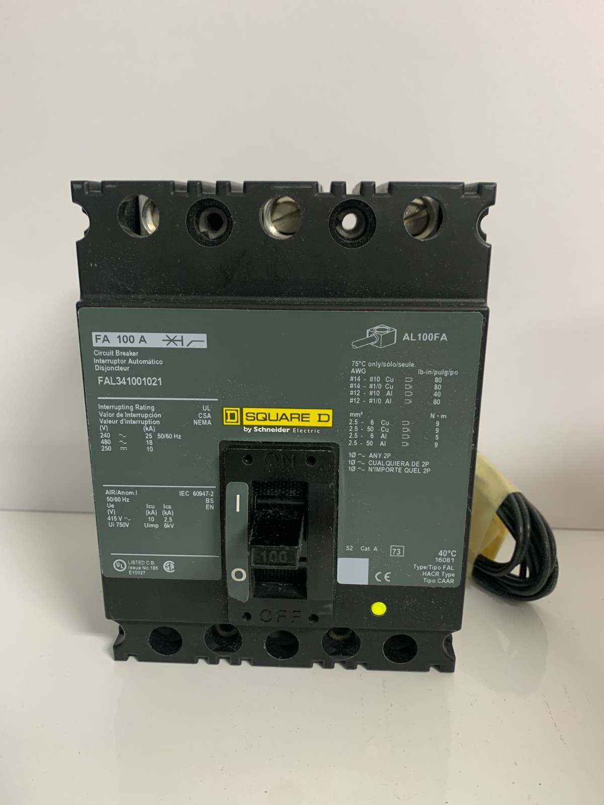 FUJI BW125JAGU-3P125 125 AMP 600 VOLT 3 POLE BREAKER..43