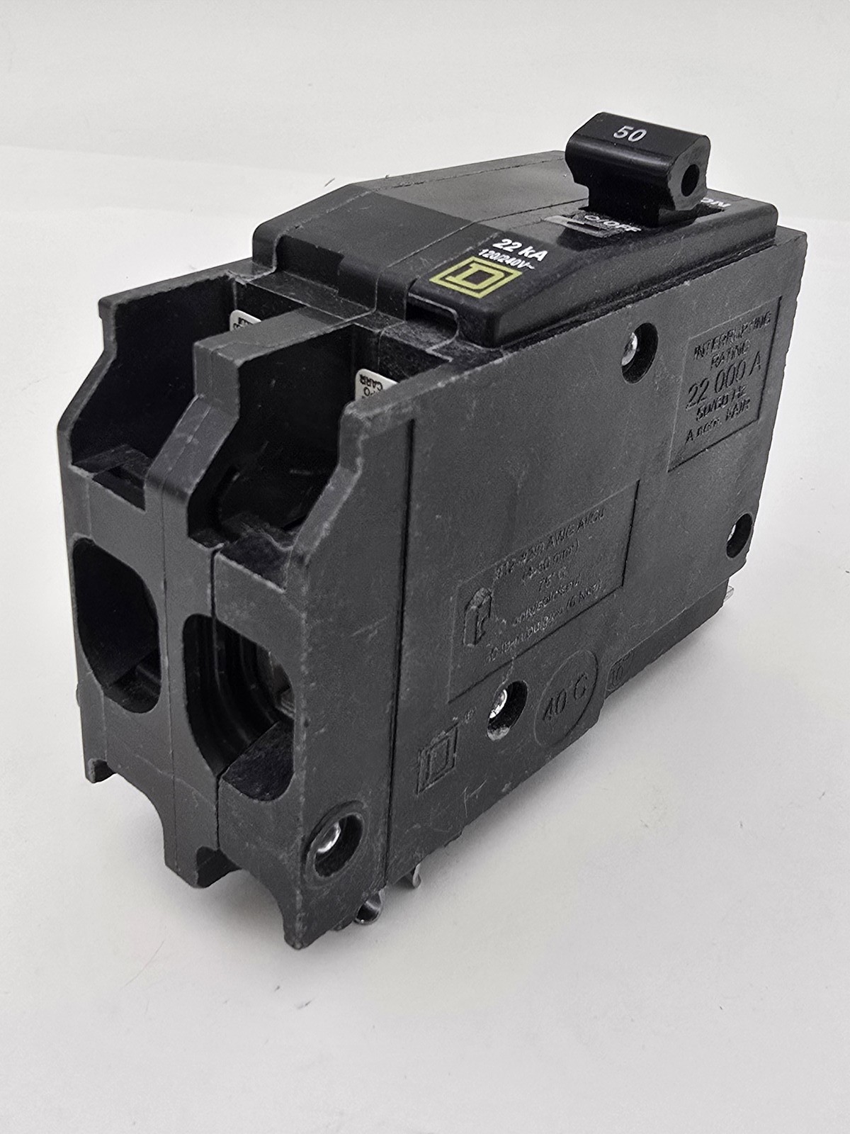 7Pc Square D QOB250VH Bolt-On Circuit Breaker 50A 240V 2P 22kA 1PH Type QOB 50 A