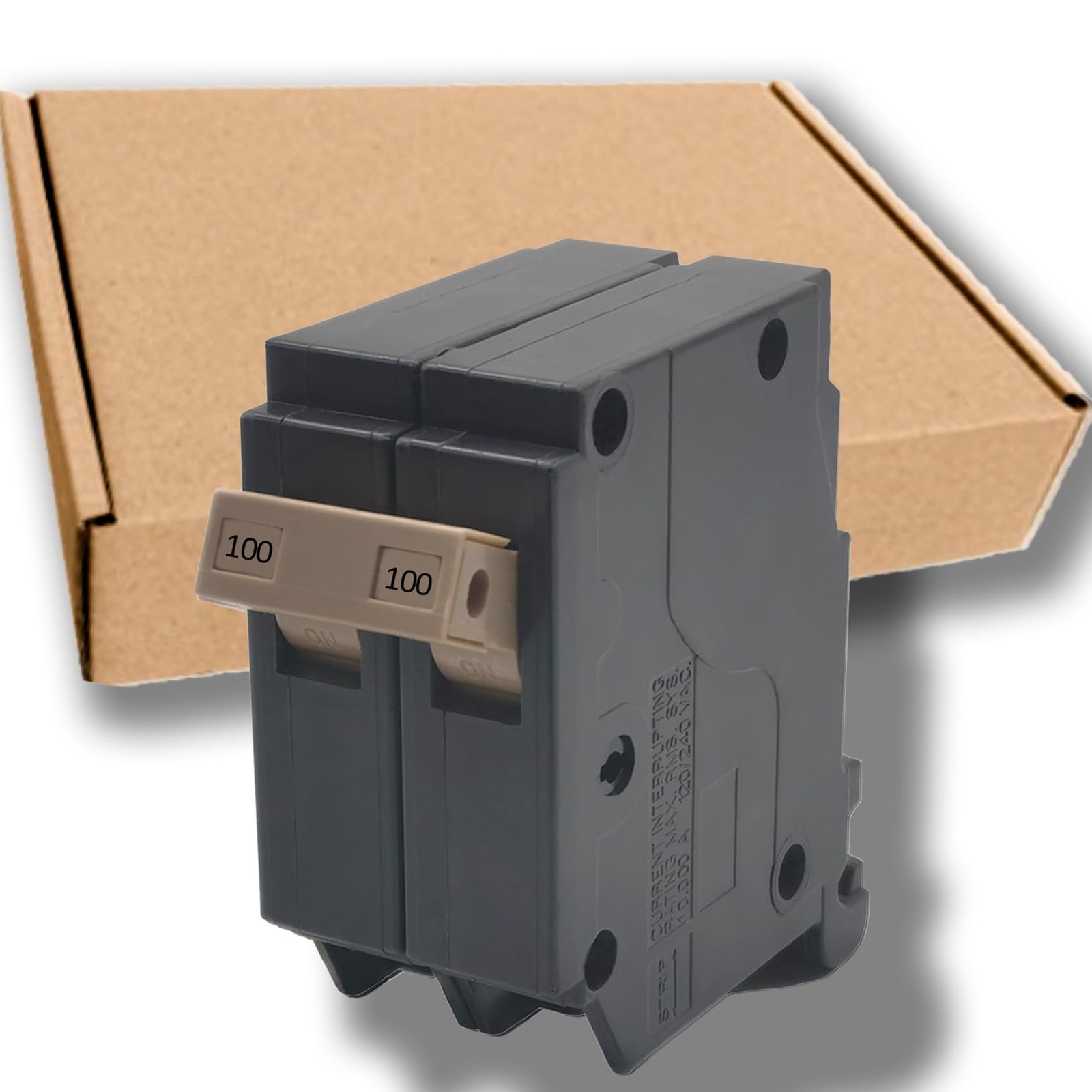 100 Amp 2-Pole Circuit Breaker, 3/4-Inch Plug-in Molded Case Circuit Breaker,…