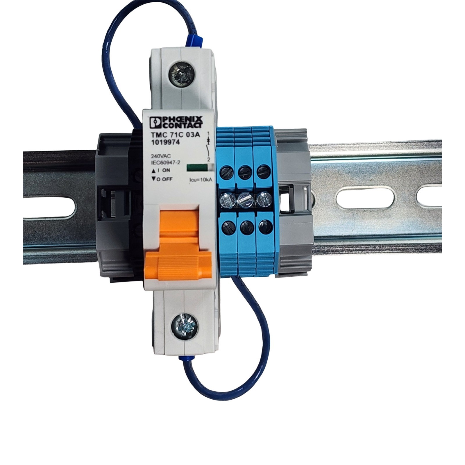Phoenix Contact PTCB 3A 24V Breaker DIN Rail Hub – 24V Power Distribution Kit