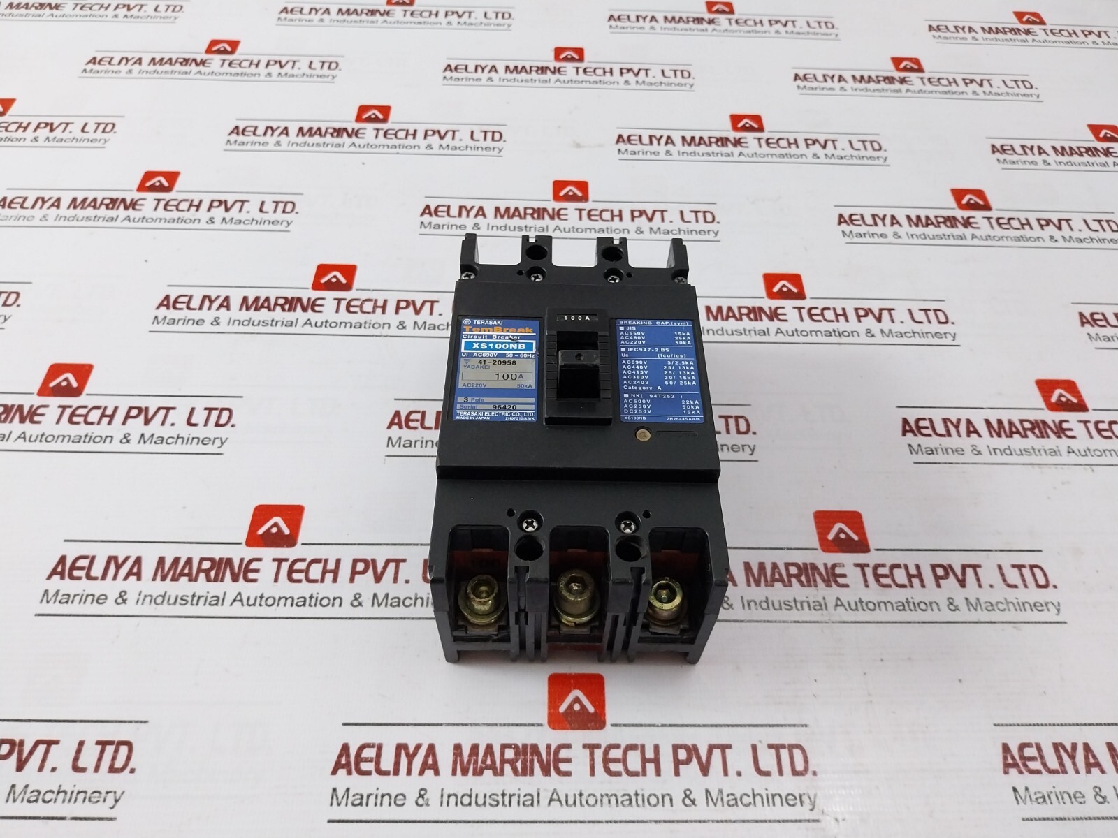 TERASAKI ELECTRIC XS100NB Tembreak Circuit Breaker AC220V 50KA 100A